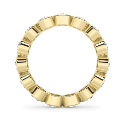 2.7CTW Round Lab-Grown Diamond Bezel Eternity Band Ring