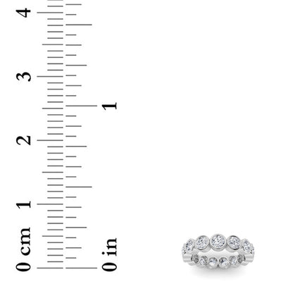 2.75CTW Round Lab-Grown Diamond Bezel Eternity Band Ring 4.3mm Width
