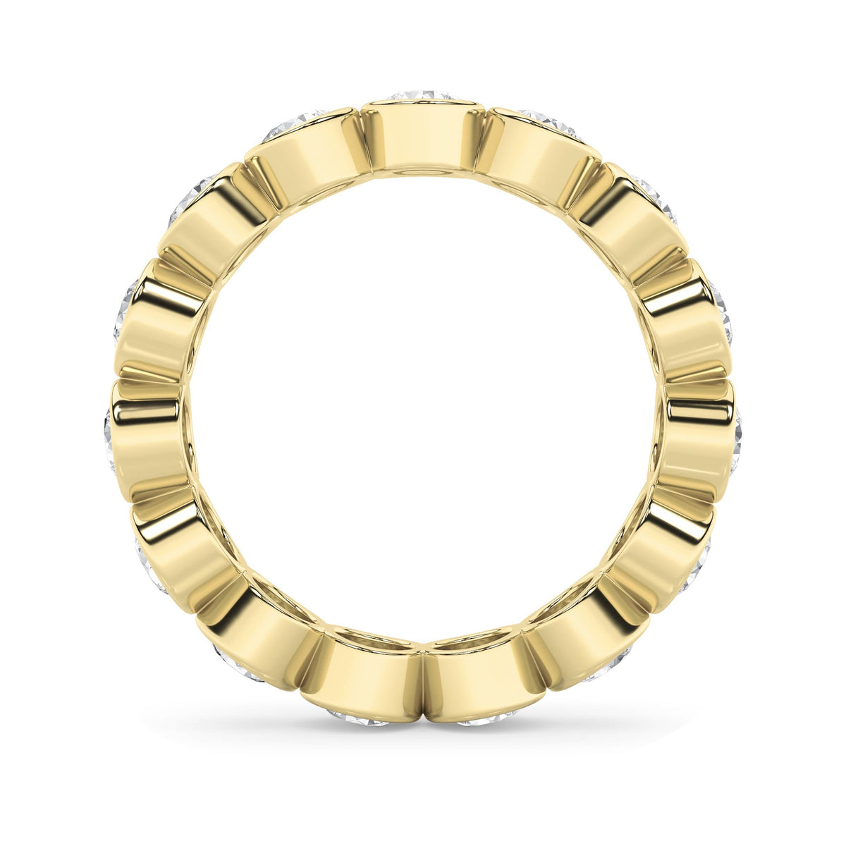 2.75CTW Round Lab-Grown Diamond Bezel Eternity Band Ring 4.3mm Width