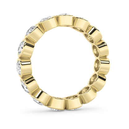 2.75CTW Round Lab-Grown Diamond Bezel Eternity Band Ring 4.3mm Width
