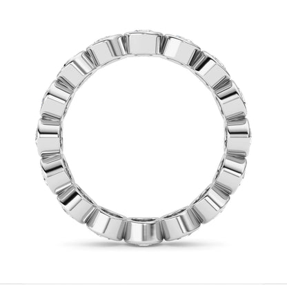 2.9CTW Round Lab-Grown Diamond Bezel Eternity Band Ring