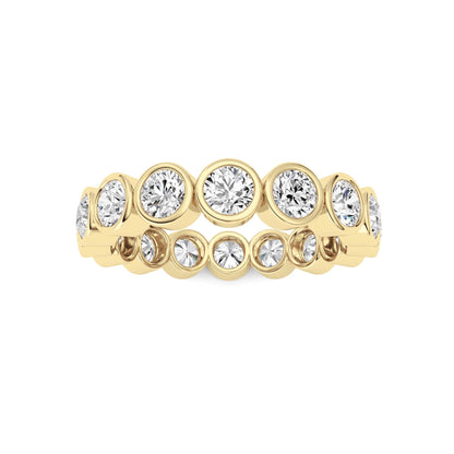 2.9CTW Round Lab-Grown Diamond Bezel Eternity Band Ring