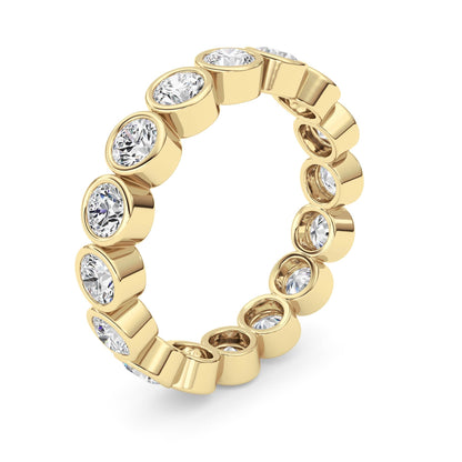 2.9CTW Round Lab-Grown Diamond Bezel Eternity Band Ring