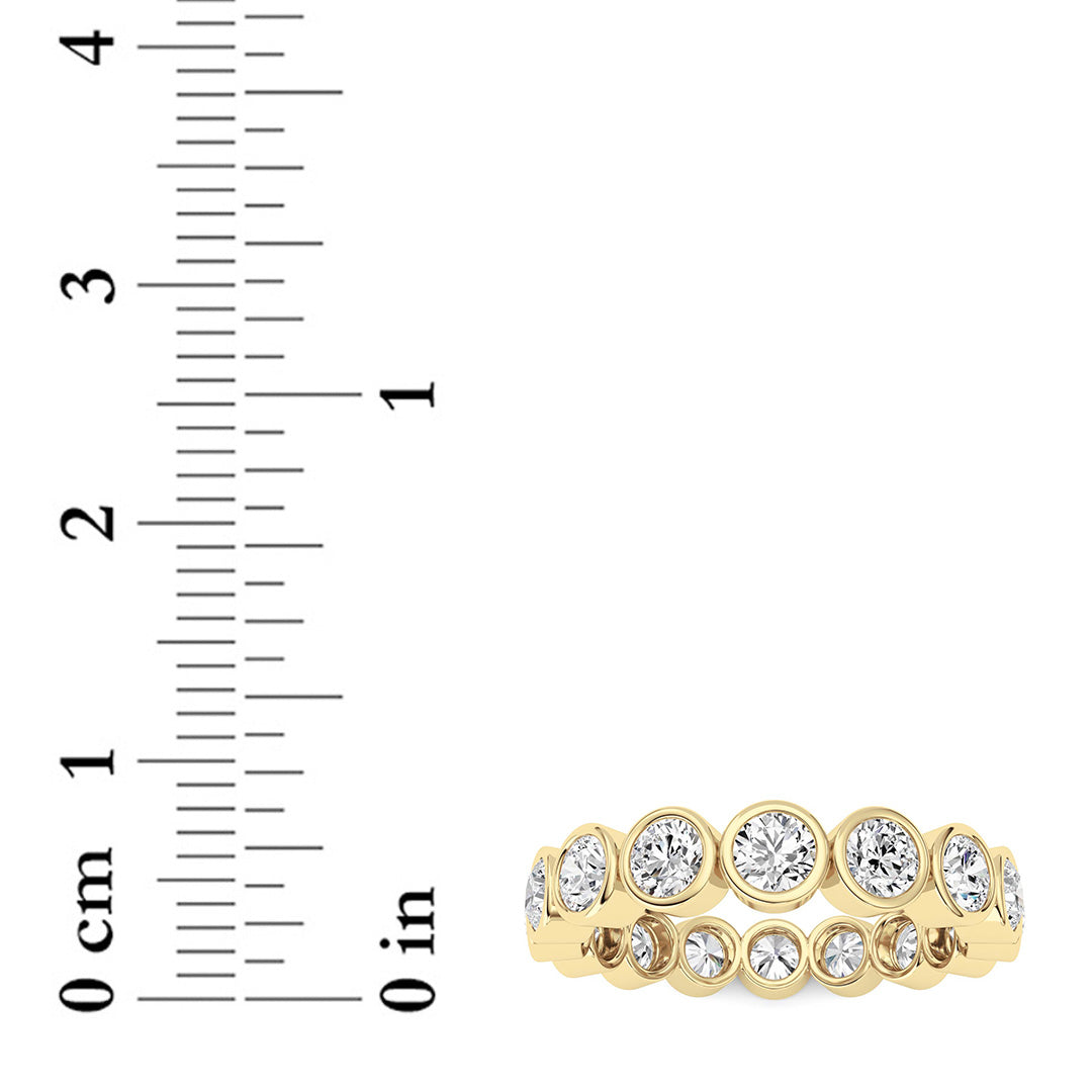 2.9CTW Round Lab-Grown Diamond Bezel Eternity Band Ring