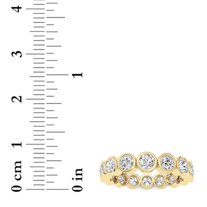 2.9CTW Round Lab-Grown Diamond Bezel Eternity Band Ring