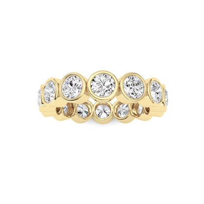 3.1CTW Round Lab-Grown Diamond Bezel Eternity Band Ring 14 Stones