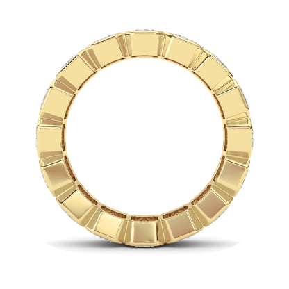 4CTW Emerald Lab-Grown Diamond Bezel Eternity Band Ring