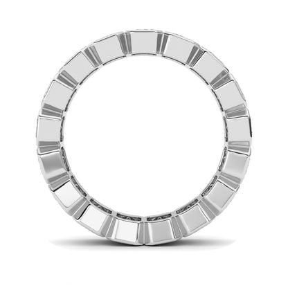 4.25CTW Emerald Lab-Grown Diamond Bezel Eternity Band Ring