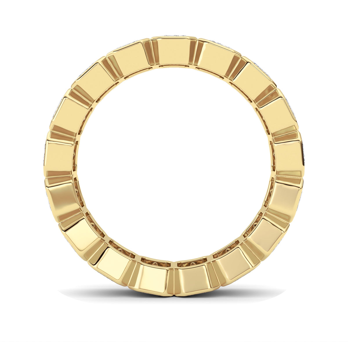 4.25CTW Emerald Lab-Grown Diamond Bezel Eternity Band Ring