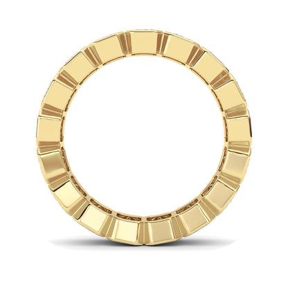 4.25CTW Emerald Lab-Grown Diamond Bezel Eternity Band Ring