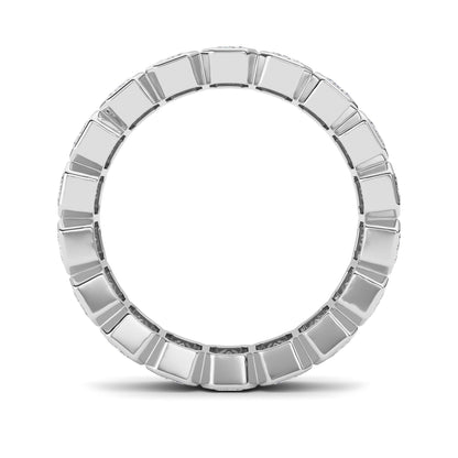 4.5CTW Emerald Lab-Grown Diamond Bezel Eternity Band Ring