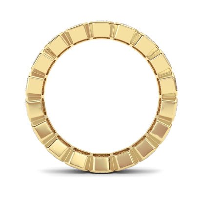 4.5CTW Emerald Lab-Grown Diamond Bezel Eternity Band Ring