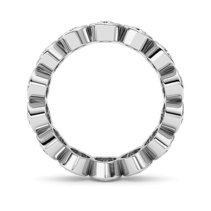 3.5CTW Oval Lab-Grown Diamond Bezel Eternity Band Ring