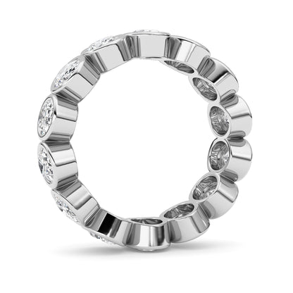 3.5CTW Oval Lab-Grown Diamond Bezel Eternity Band Ring