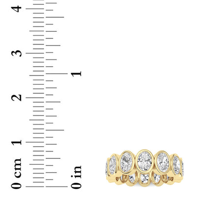3.5CTW Oval Lab-Grown Diamond Bezel Eternity Band Ring