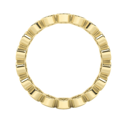 3.75CTW Oval Lab-Grown Diamond Bezel Eternity Band Ring 15 Stones