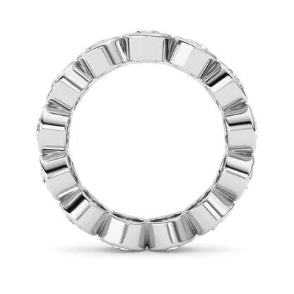 3.2CTW Round Lab-Grown Diamond Bezel Eternity Band Ring 13 Stones - Size 5
