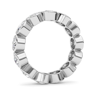 3.2CTW Round Lab-Grown Diamond Bezel Eternity Band Ring 13 Stones - Size 5