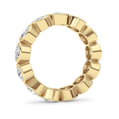 3.2CTW Round Lab-Grown Diamond Bezel Eternity Band Ring 13 Stones - Size 6