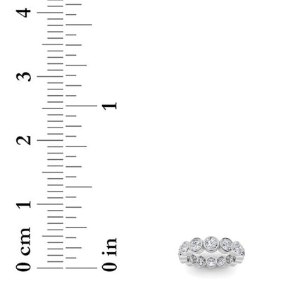 3.5CTW Round Lab-Grown Diamond Bezel Eternity Band Ring - Size 7