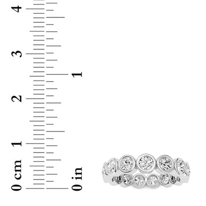 3.8CTW Round Lab-Grown Diamond Bezel Eternity Band Ring