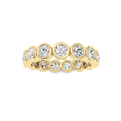 3.8CTW Round Lab-Grown Diamond Bezel Eternity Band Ring