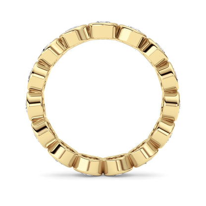 3.8CTW Round Lab-Grown Diamond Bezel Eternity Band Ring