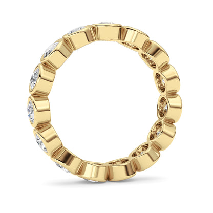 3.8CTW Round Lab-Grown Diamond Bezel Eternity Band Ring