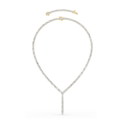 28CTW Mix Lab-Grown Diamond Prong Necklace 116 Stones