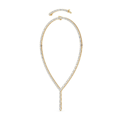 28CTW Mix Lab-Grown Diamond Prong Necklace 116 Stones