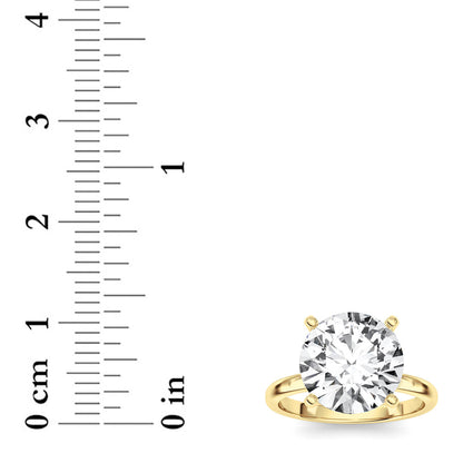 5CTW Round Lab-Grown Diamond Classic Solitaire Ring