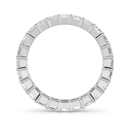 2.9CTW Emerald Lab-Grown Diamond Split Prong Eternity Ring