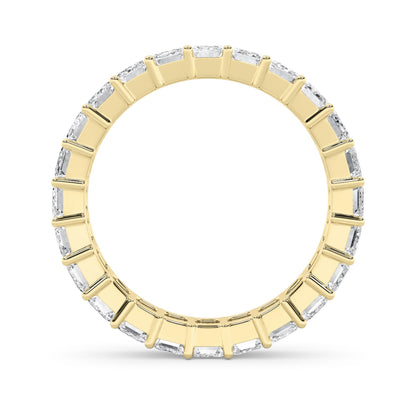 2.9CTW Emerald Lab-Grown Diamond Split Prong Eternity Ring
