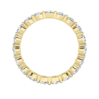 2.15CTW Round Lab-Grown Diamond Split Prong Eternity Ring 18 Stones