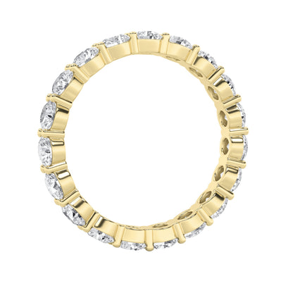 2.15CTW Round Lab-Grown Diamond Split Prong Eternity Ring 18 Stones