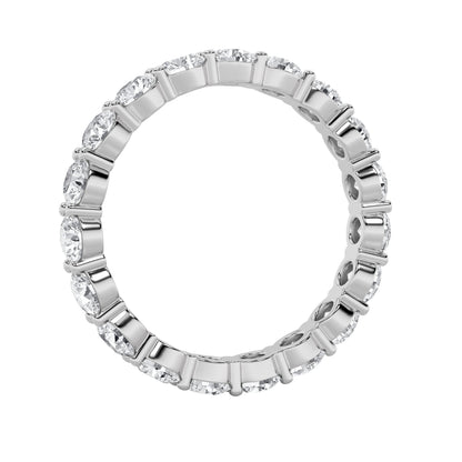 3CTW Round Lab-Grown Diamond Split Prong Eternity Ring 17 Stones