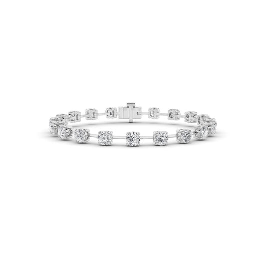 4.5CTW Round Lab-Grown Diamond Split Prong Eternity Ring 18 Stones