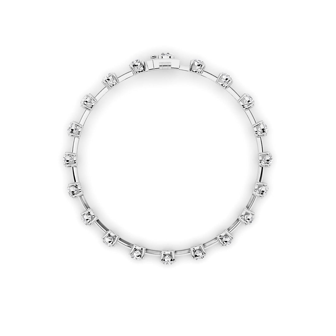 4.5CTW Round Lab-Grown Diamond Split Prong Eternity Ring 18 Stones