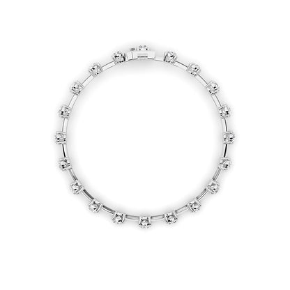4.5CTW Round Lab-Grown Diamond Split Prong Eternity Ring 18 Stones