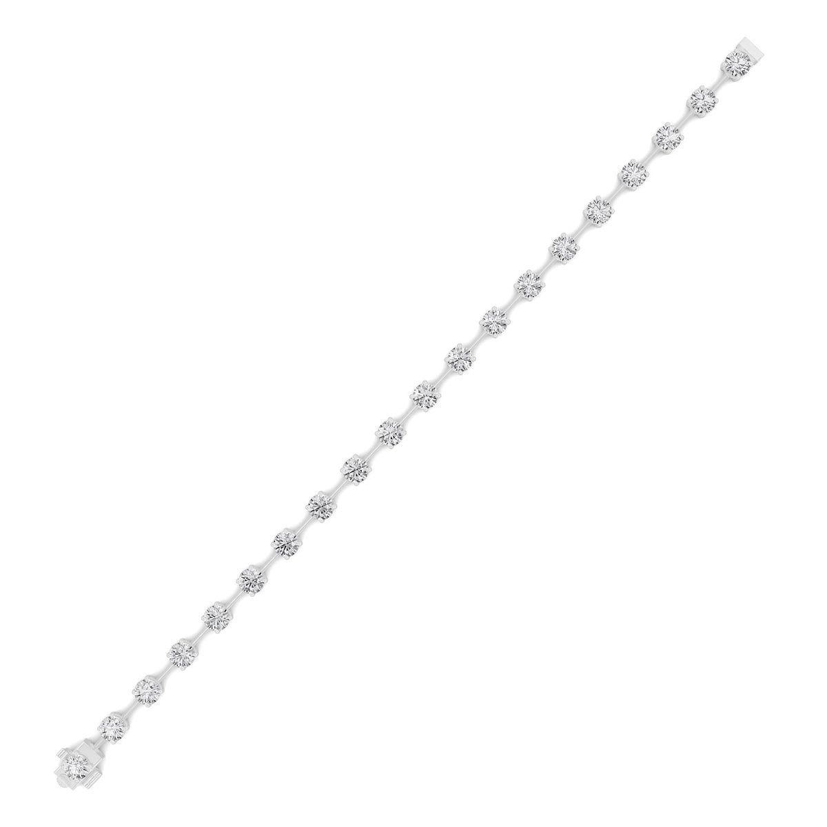 4.5CTW Round Lab-Grown Diamond Split Prong Eternity Ring 18 Stones