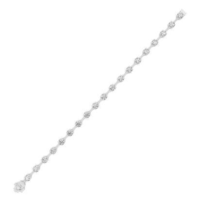 4.5CTW Round Lab-Grown Diamond Split Prong Eternity Ring 18 Stones