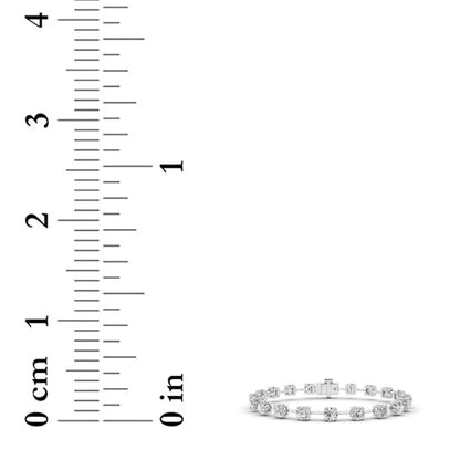 4.5CTW Round Lab-Grown Diamond Split Prong Eternity Ring 18 Stones