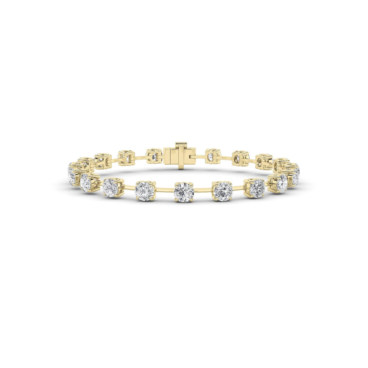4.5CTW Round Lab-Grown Diamond Split Prong Eternity Ring 18 Stones