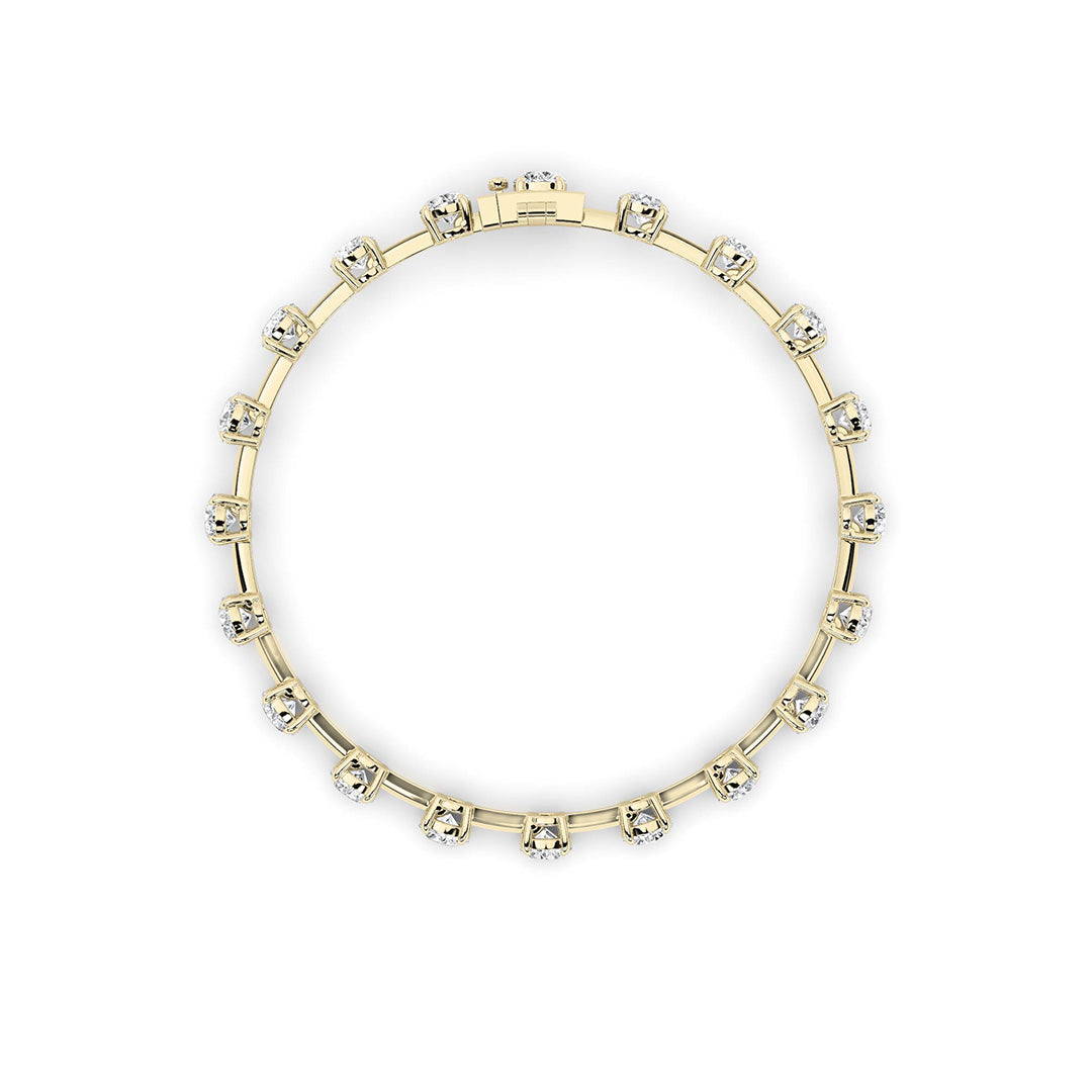4.5CTW Round Lab-Grown Diamond Split Prong Eternity Ring 18 Stones