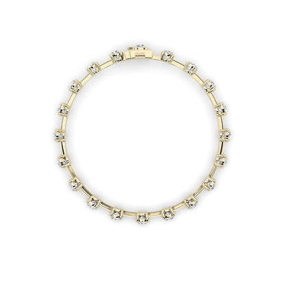 4.5CTW Round Lab-Grown Diamond Split Prong Eternity Ring 18 Stones