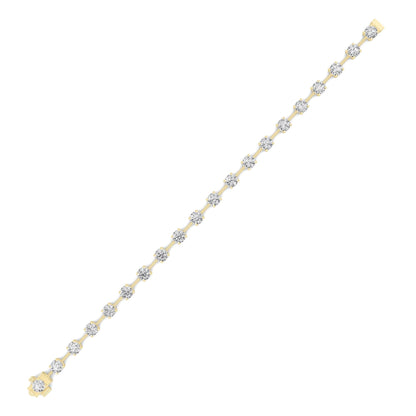 4.5CTW Round Lab-Grown Diamond Split Prong Eternity Ring 18 Stones