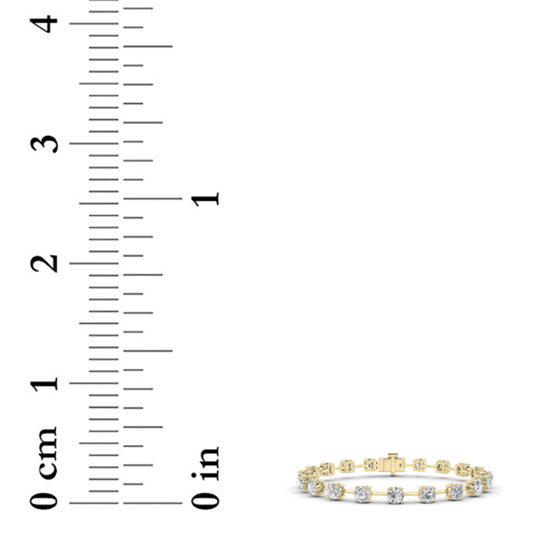 4.5CTW Round Lab-Grown Diamond Split Prong Eternity Ring 18 Stones