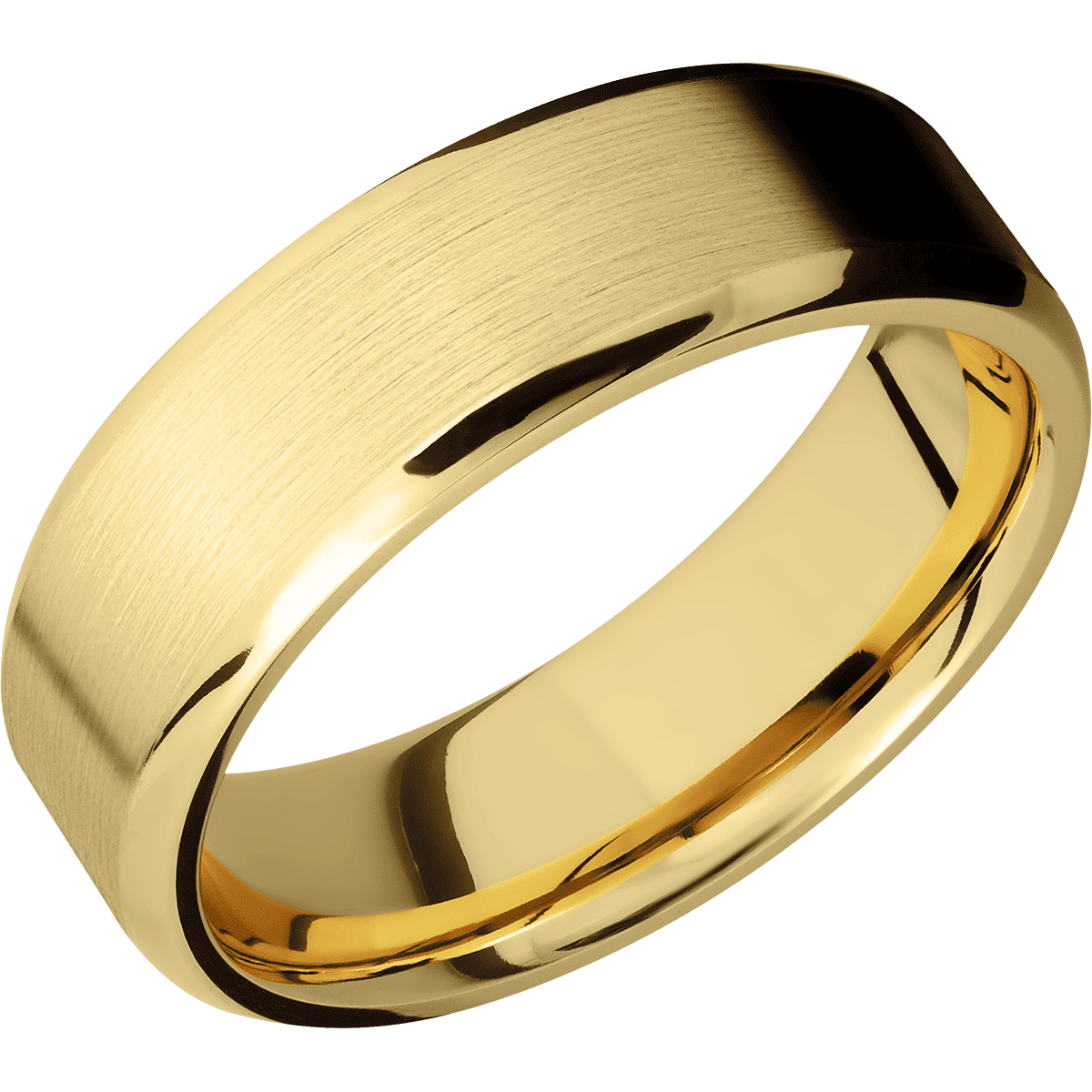 10K Yellow Gold + Satin , Polish Finish
