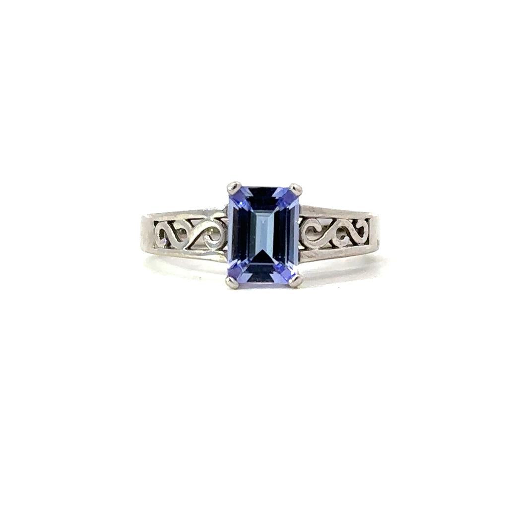 Tanzanite Ring in 14K White Gold