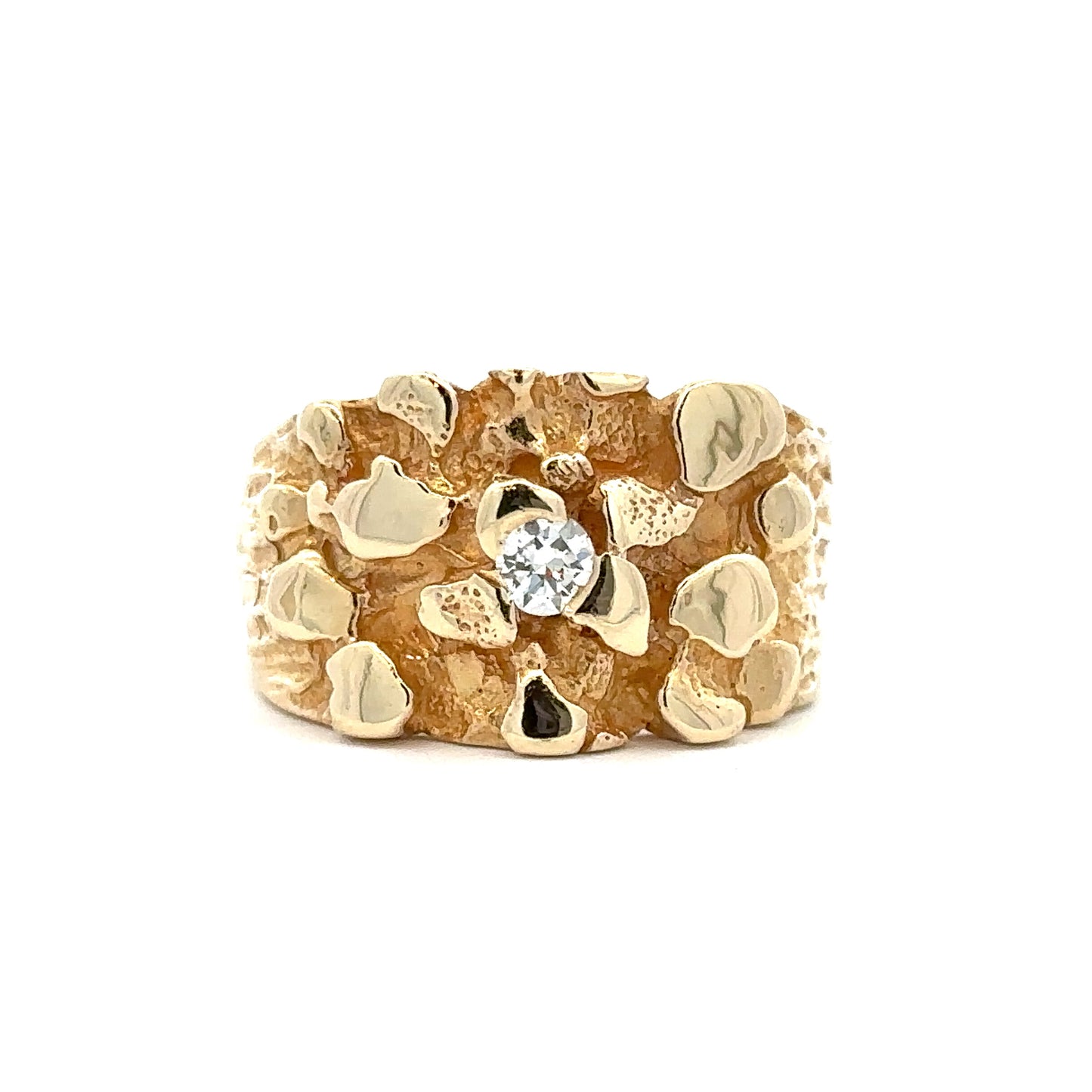 Diamond Nugget Ring in 14K Yellow Gold